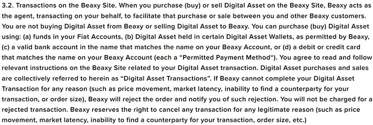 Beaxi User Agreement