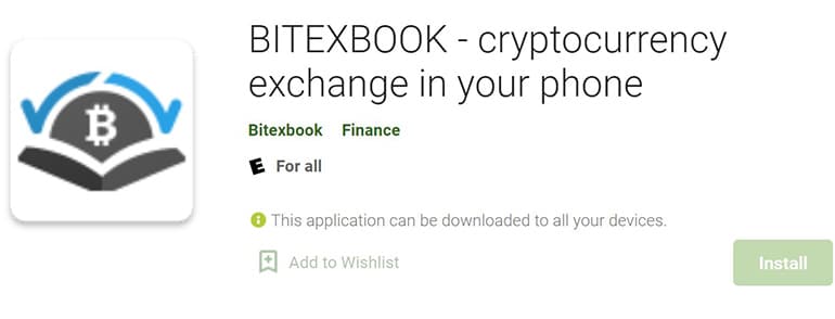 BitexBook mobile app