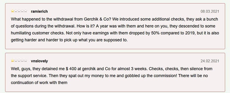 Complaints gerchikco.com