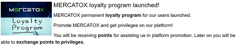mercatox.com loyalty program