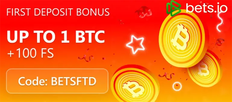 Bets.io Casino: Bonus ensimmäisestä talletuksesta!