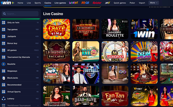 1win site casino