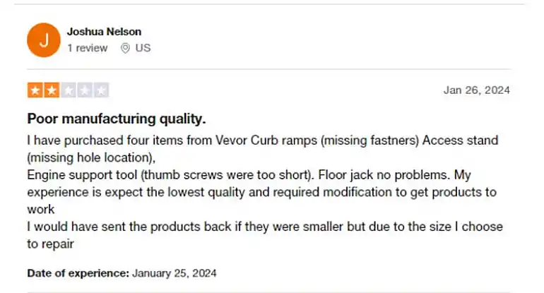 Vevor reviews
