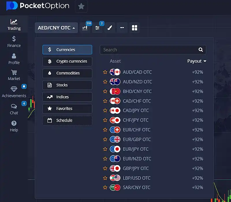 Pocket Option Currencies