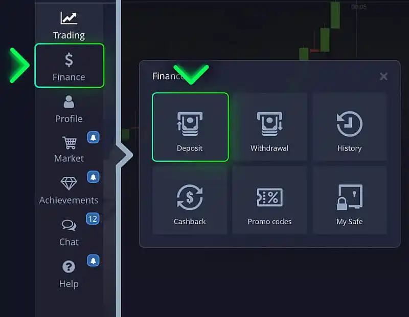 Accessing Deposit Section