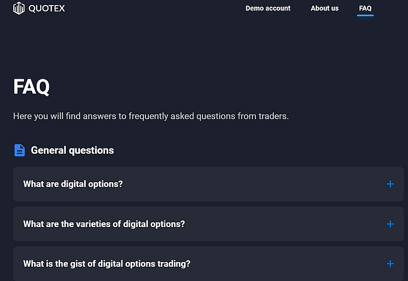 Quotex FAQ