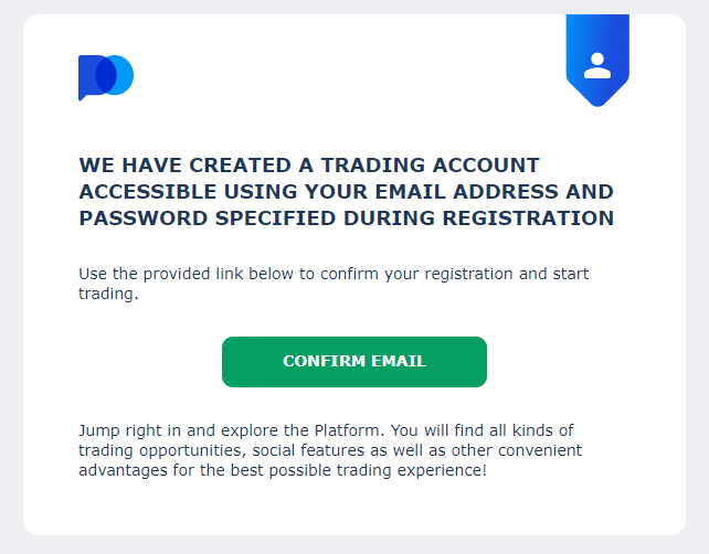 Pocket option, email confirmation