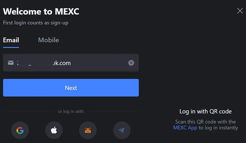 MEXC demo account