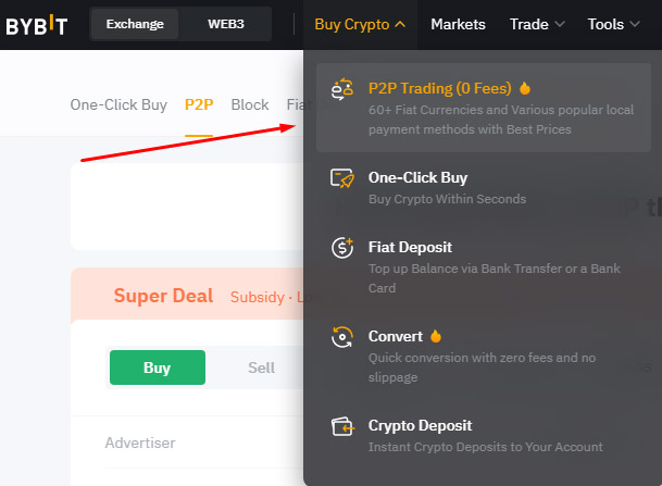 Withdrawing Cryptocurrency from ByBit to a Card