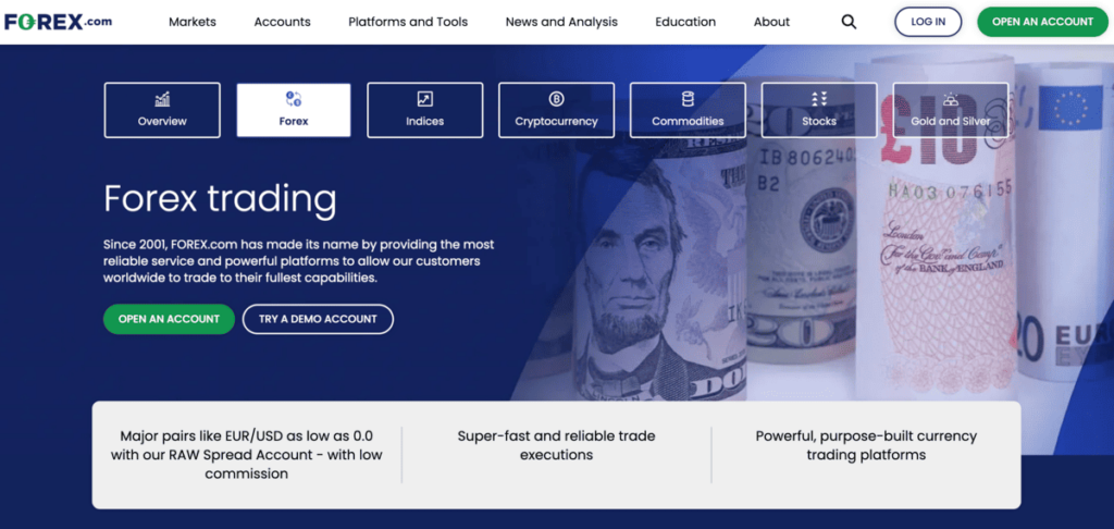 The best US broker forex.com