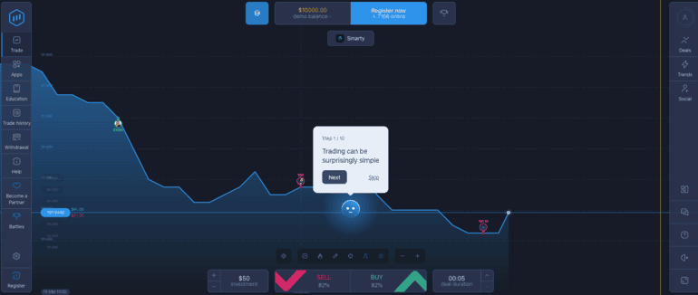 Expertoption trading in demo mode