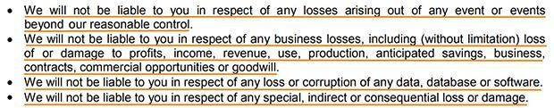 Broker will not bear the responsibility for are losses «resulted from force majeure circumstances»