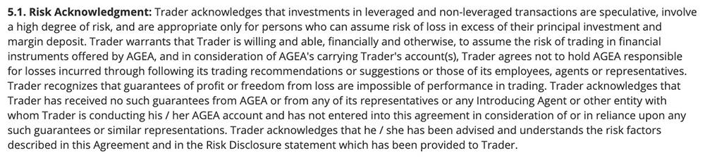 agea.com broker is not responsible for trading results