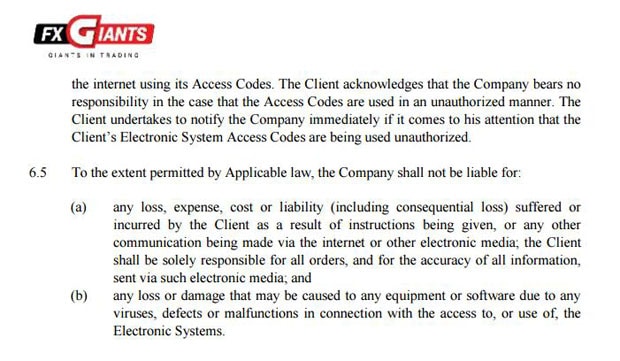 fxgiants.com user agreement