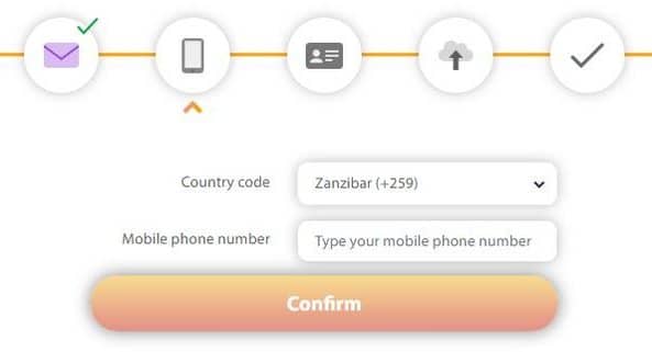 transcoin.me indicate phone number at registration