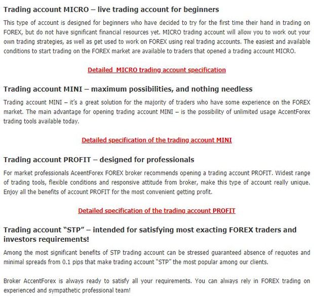 Trading terms with AccentForex